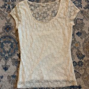 GARAGE white lace top!